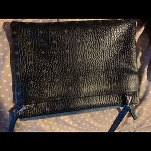 Mcm black and blue cross body bag